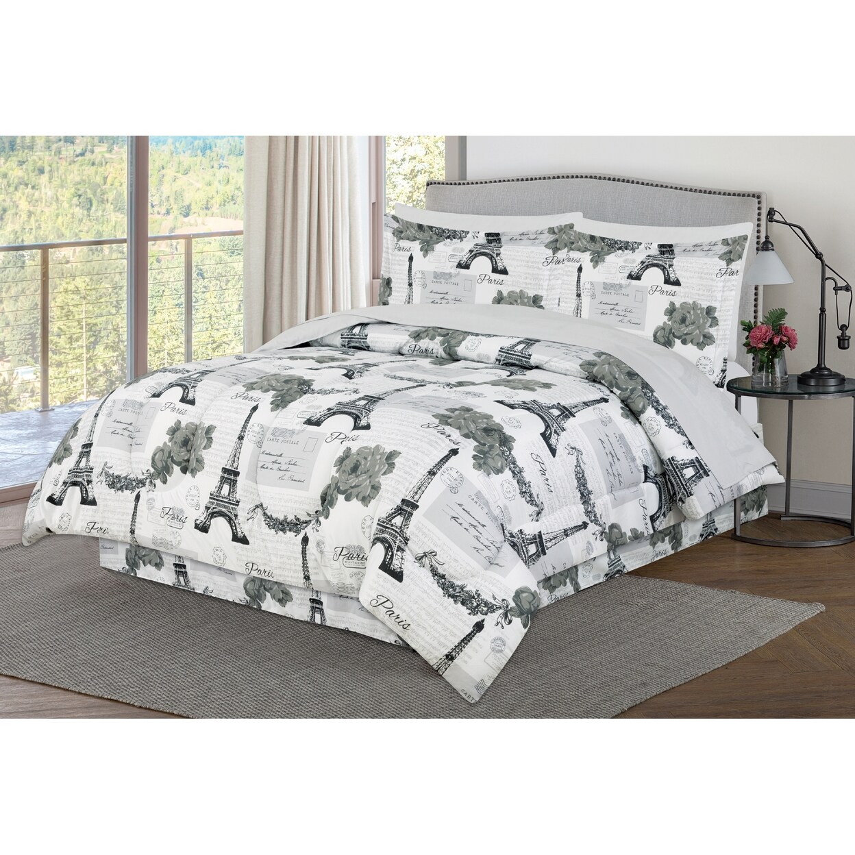 Dan River 8 Piece Reversible Bed In A Bag Comforter Set Microfiber King Queen