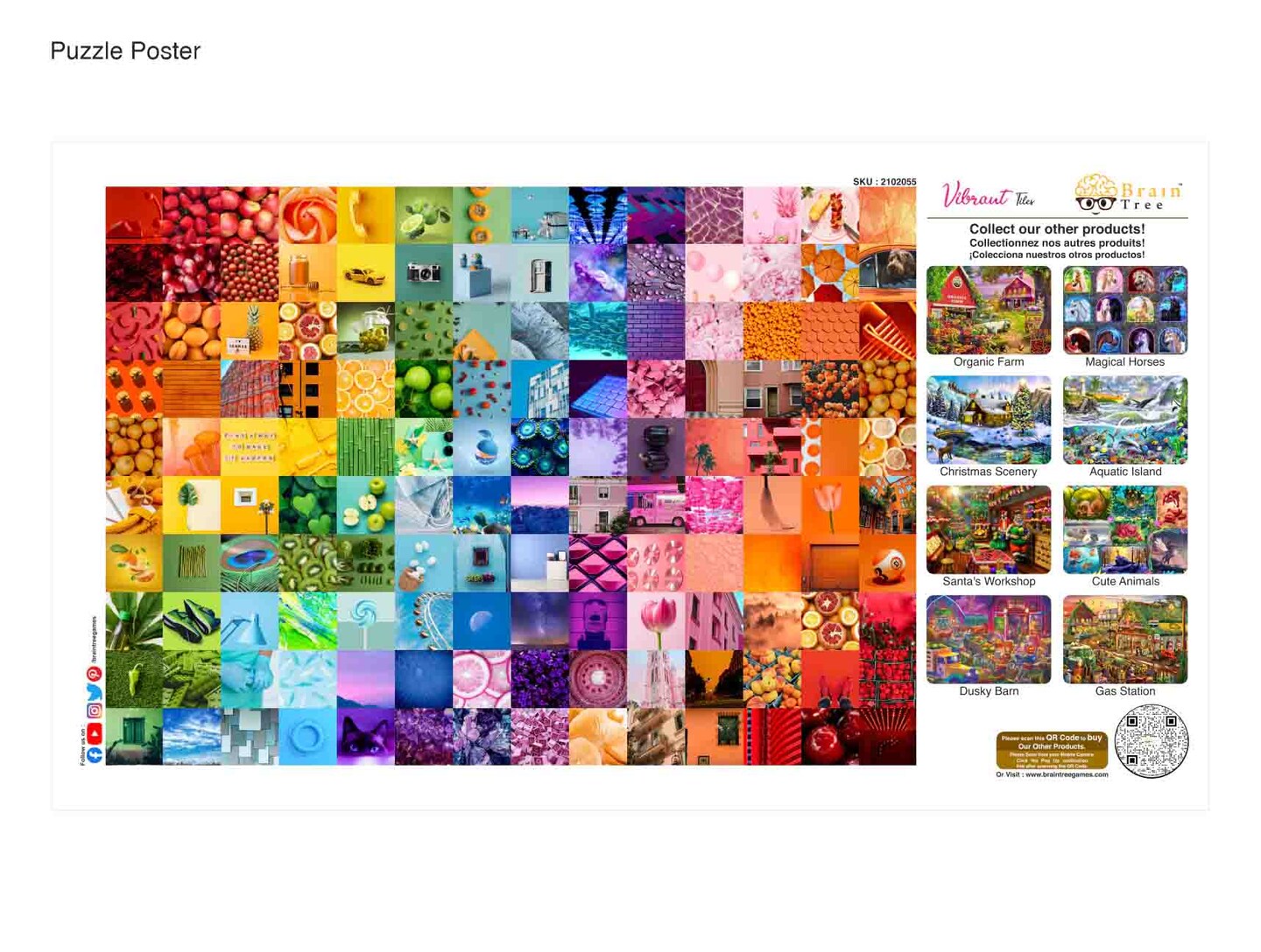 Brain Tree - Vibrant Tiles Jigsaw Puzzles 1000 Piece