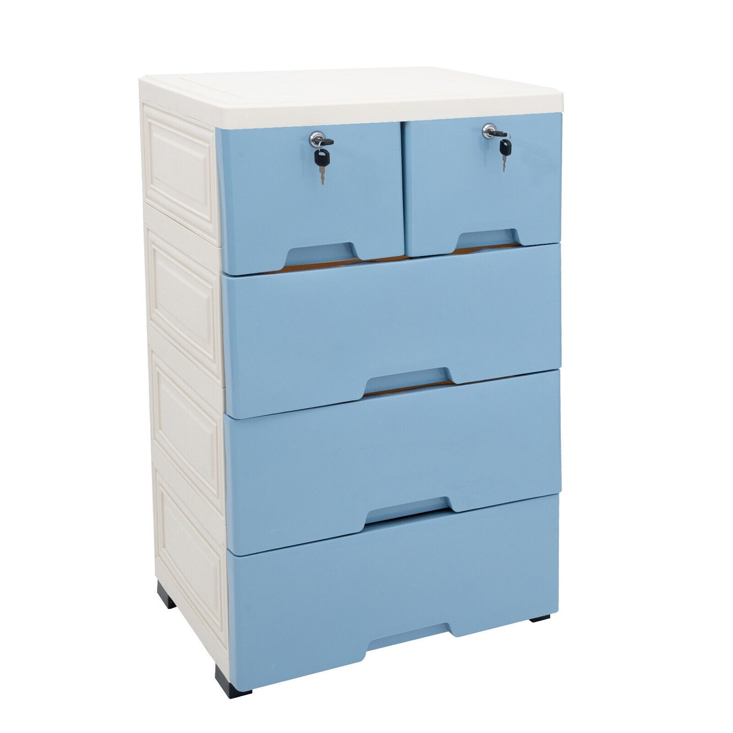 Kitcheniva Plastic Cabinet 6 Drawers Closet Organizer with 4 wheels
