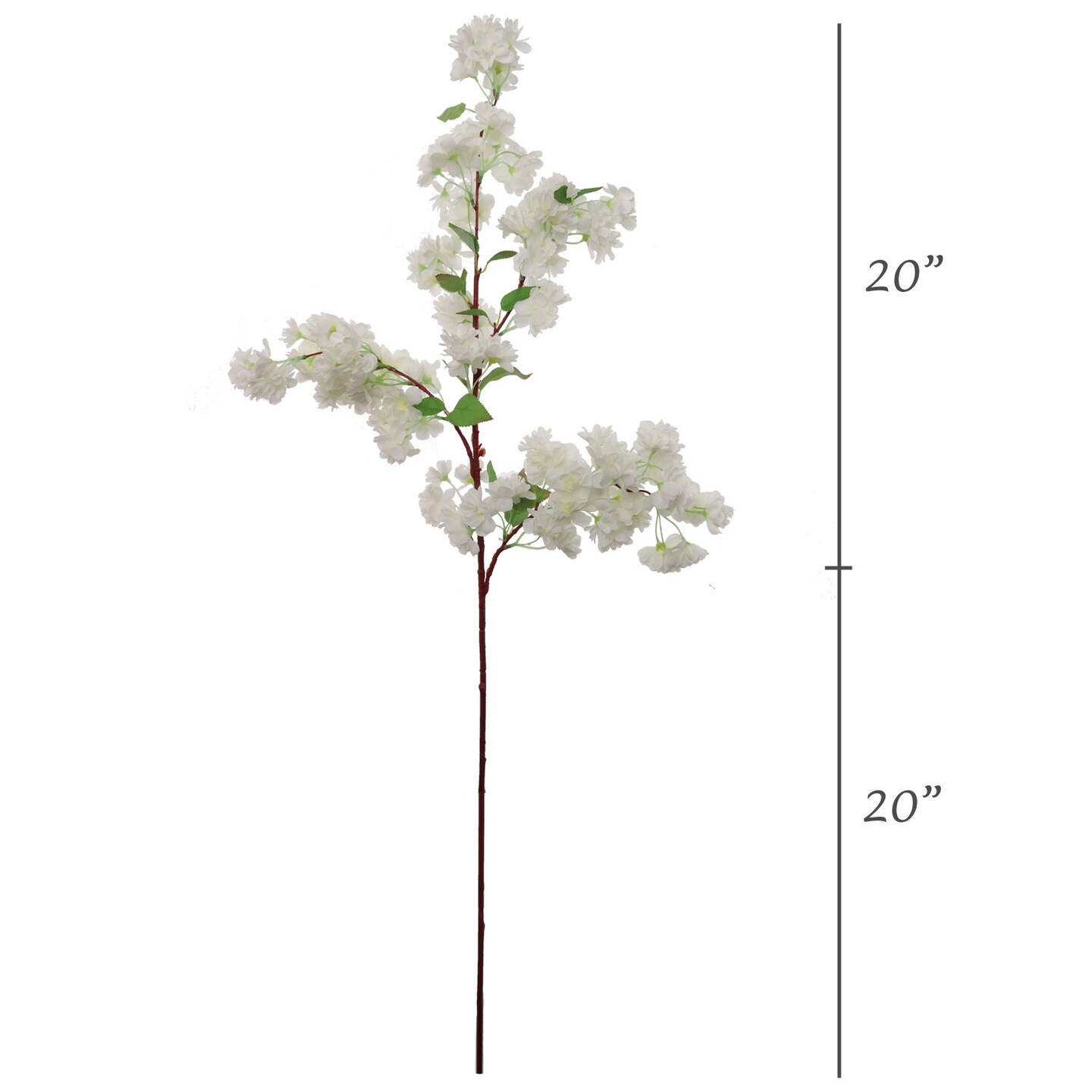 White Cherry Blossom Stems Set of 3, 40" Silk Flowers for Bouquets, Vases & Home Decor Displays