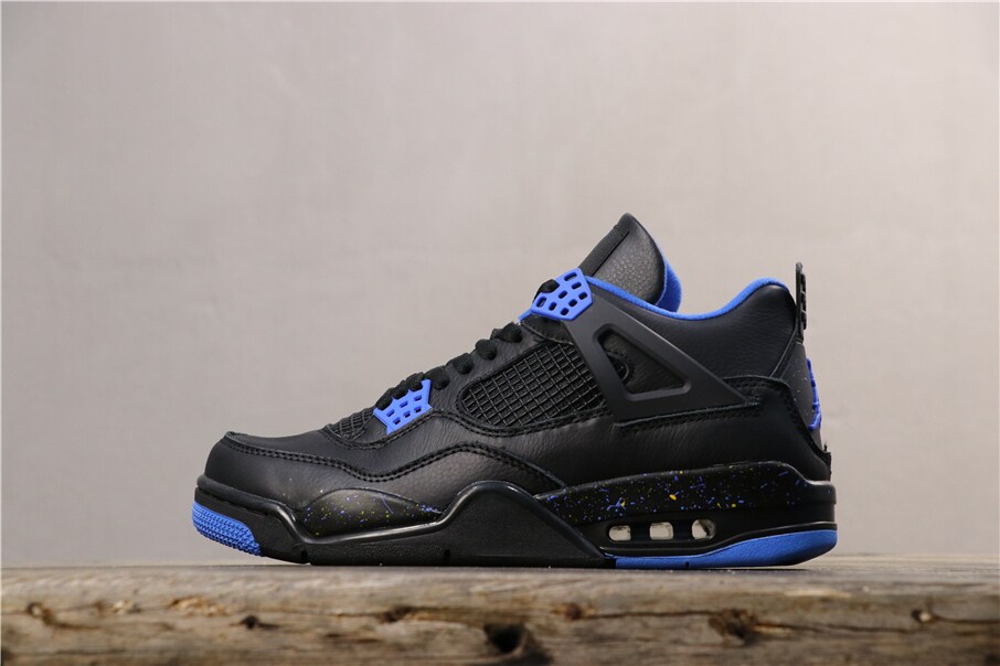 Jordan 4 black blue on sale