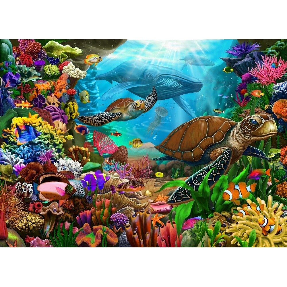 アートパネル　タートル　亀　マナティ　ジュゴン　アザラシ　滝　海　魚　熱帯雨林 Posterazzi Turtles Ocean Voyage Poster Print by Gerald Newton