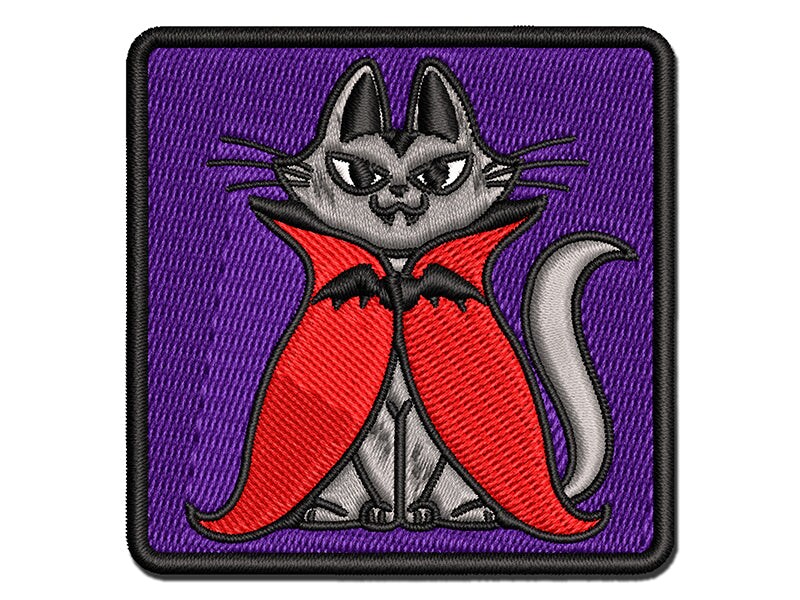 Vampire Cat Halloween Multi Color Embroidered Iron On Or Hook And Loop Patch Applique Michaels 0715