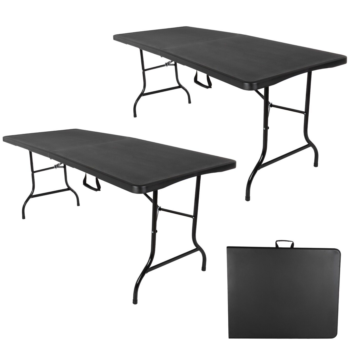 Everyday Home Folding Table Set Set Of 2 Lightweight Portable Tables 