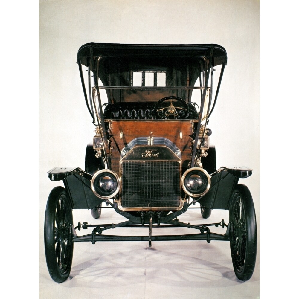 Posterazzi Model T Ford  1910. Nmodel T Ford With Brass Radiator  Head Lamps And Fittings And A Cherrywood Dash  1910. Print by
