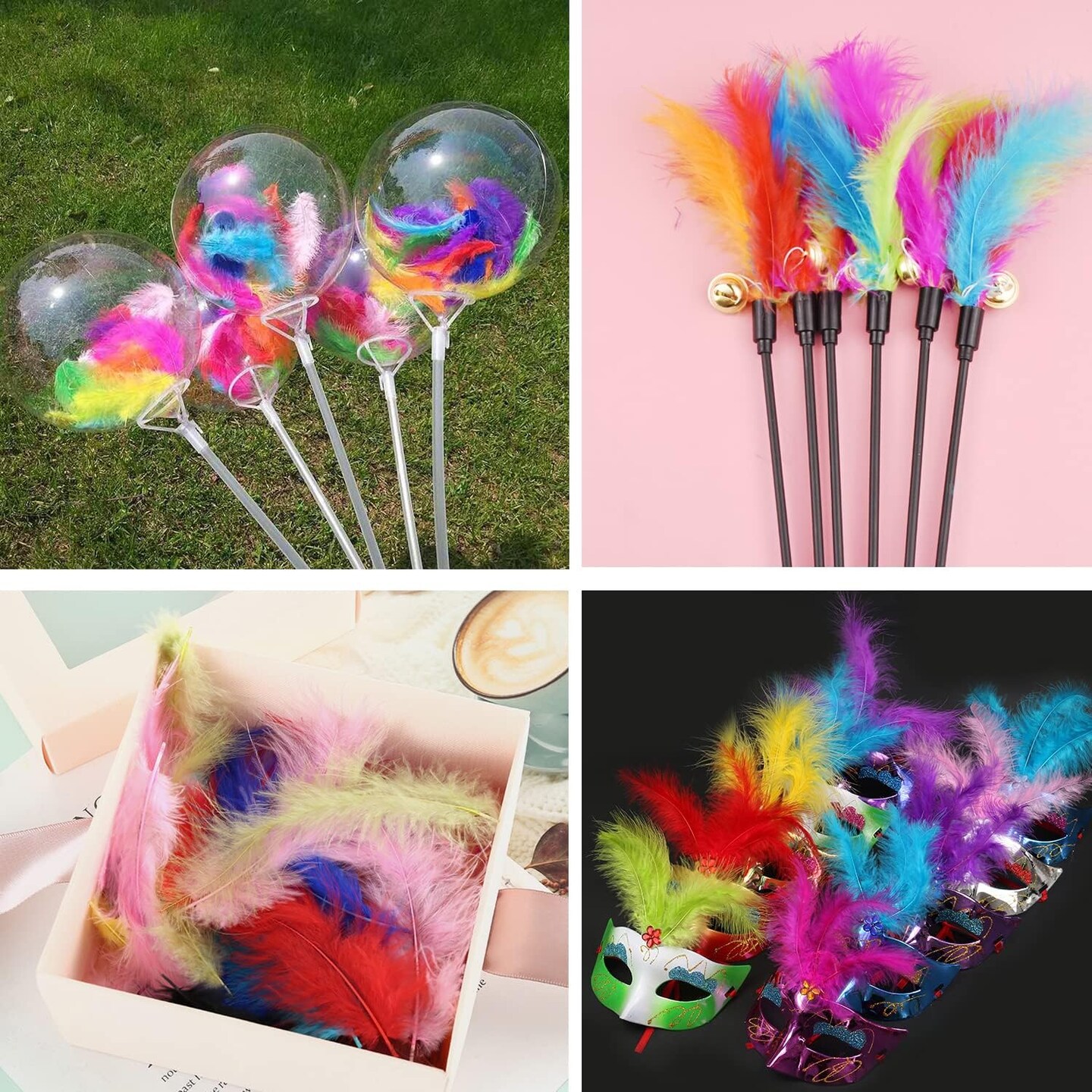 Assorted Colors Soft Feathers