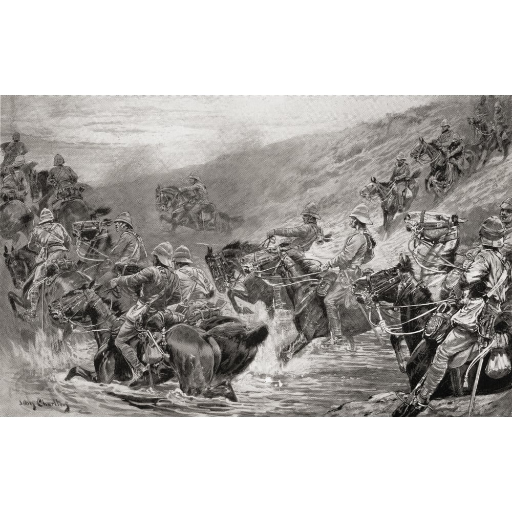 Posterazzi The Dash For Kimberley  The 10Th Hussars Crossing The Klip Drift  February 1900