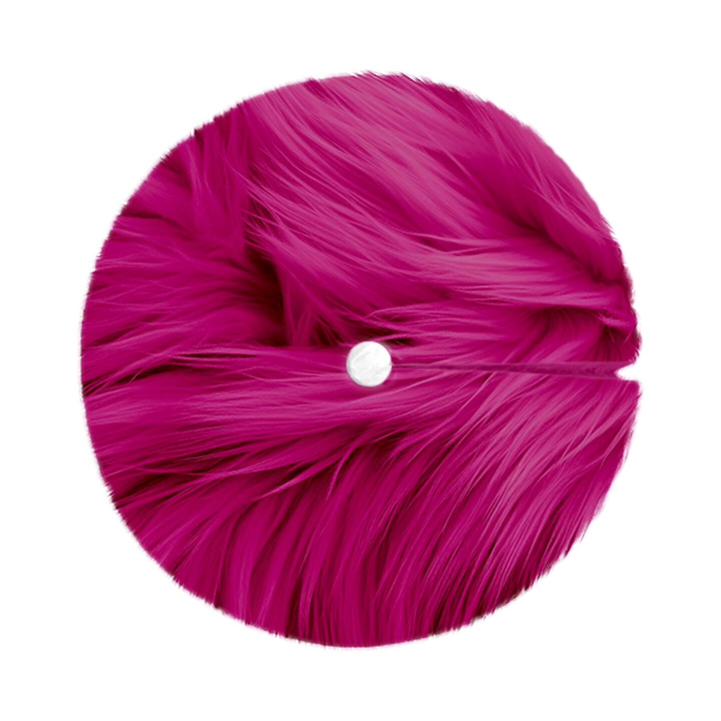 FabricLA Fuchsia Faux Fur Tree Skirt Cut - 60-Inches with Rounded Edges (No Backing) for Christmas