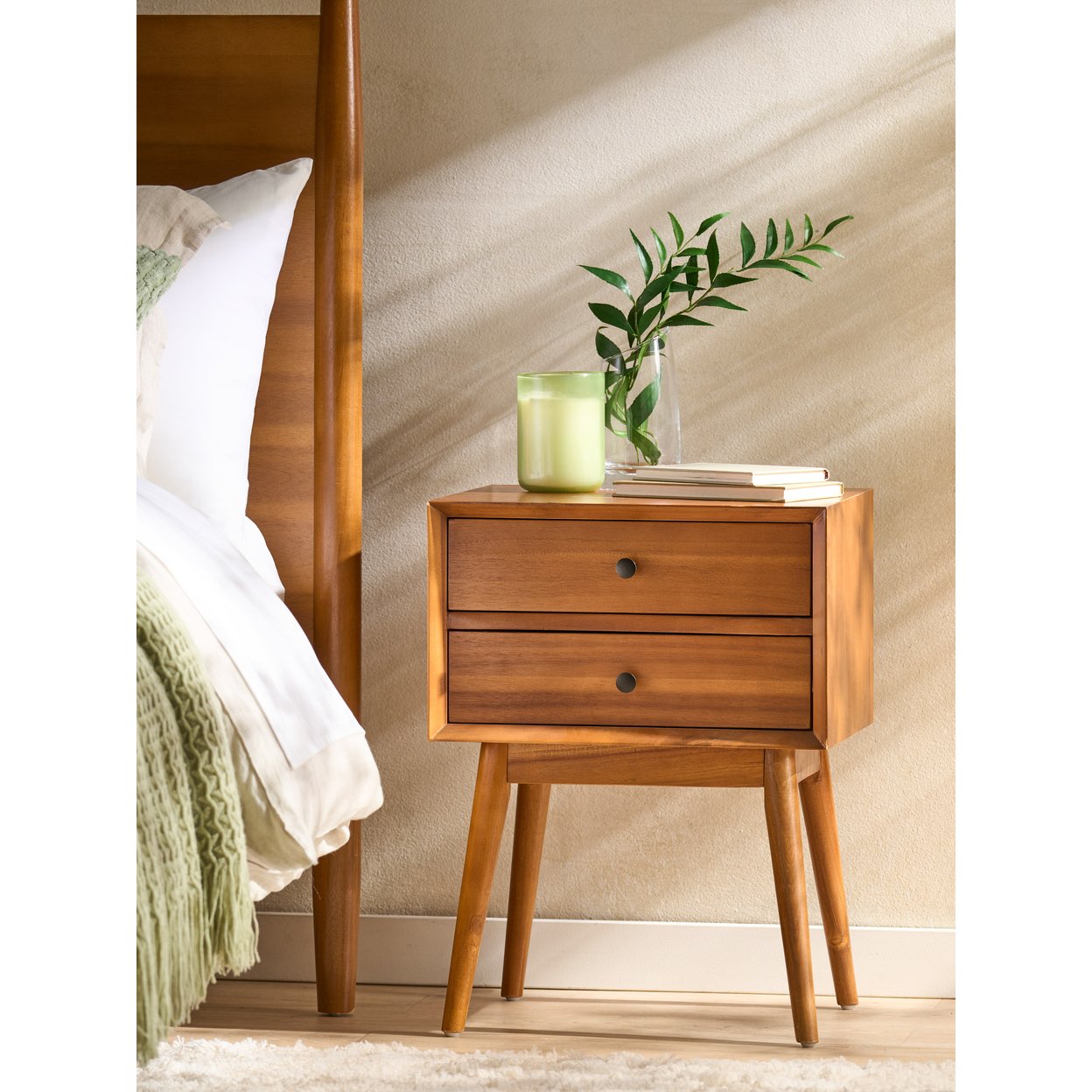 GDF Studio OkiOki Mid-Century Nightstand