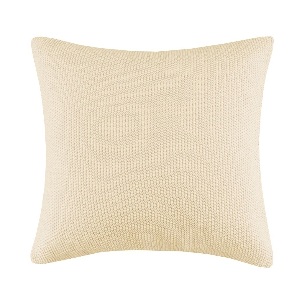 Gracie Mills Lessie Solid Acrylic Knit Euro Pillow Cover - Grace-8026