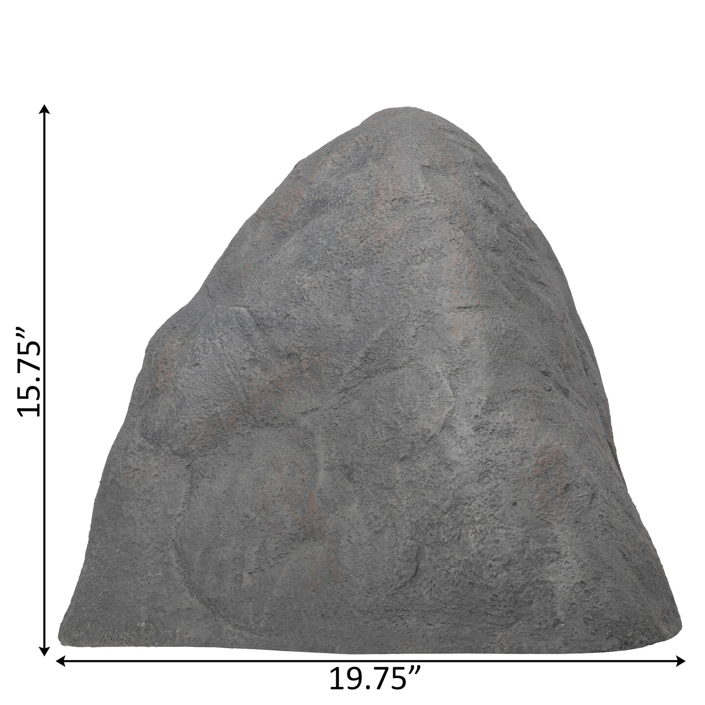 Decorative Outdoor Weather-Resistant Artistic Artificial Faux Stone Rock, Garden Patio Granite Grey Fiberglass Stone