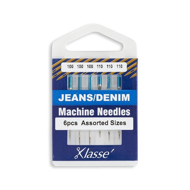 KLASSÉ® -- Jeans / Denim -- Assorted Sizes -- Home Sewing Machine Needles (130/705 H)