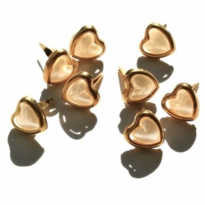 Eyelet Outlet Mini Pearl Heart Brads
