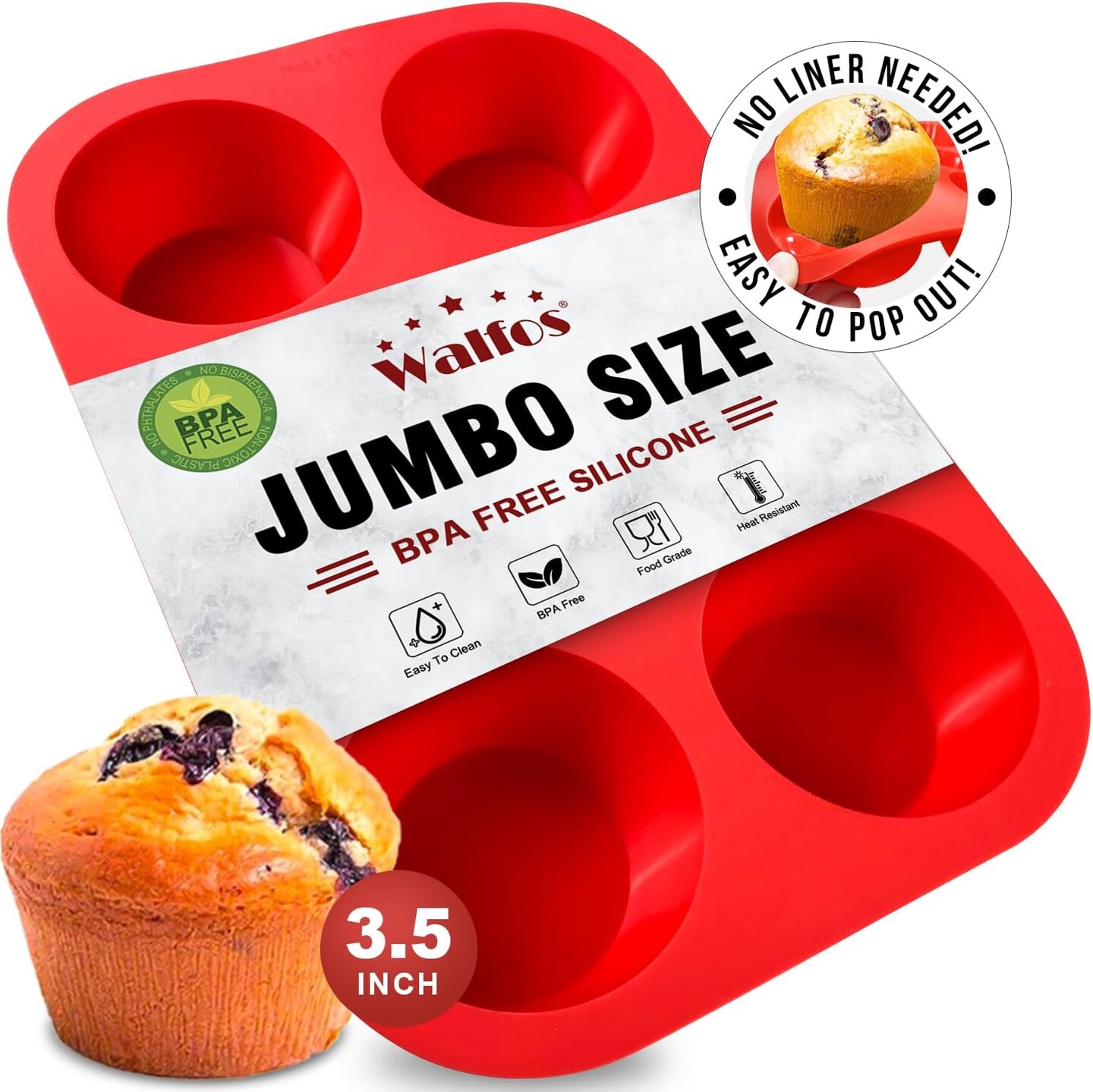 Walfos Non stick Silicone Cupcake Pan Michaels