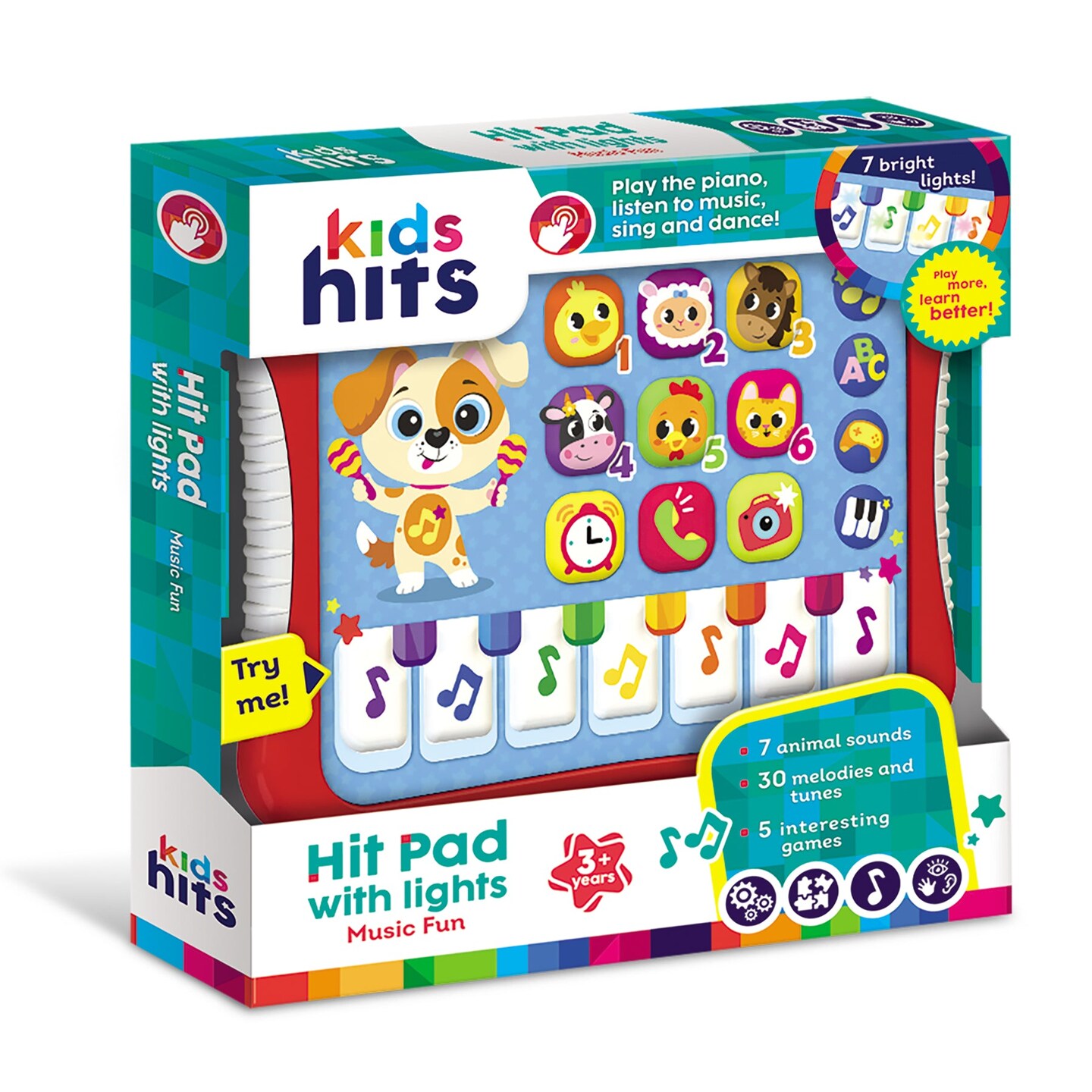 Kids Hits Educational Toddler Hit Pad with lights Toy Music Fun