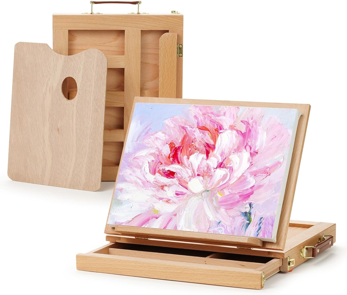 ARTIFY Portable Wooden Tabletop Art Easel for Painting Canvases, Drawing and Sketching, for Artists, Children, Beginners & Student