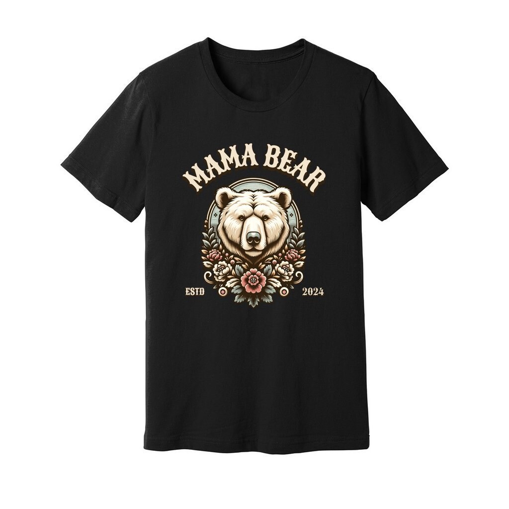 Mama Bear T-Shirt | Floral Bear Illustration | Cute Motherhood Gift Shirt | Customizable Est. [Year] - image14