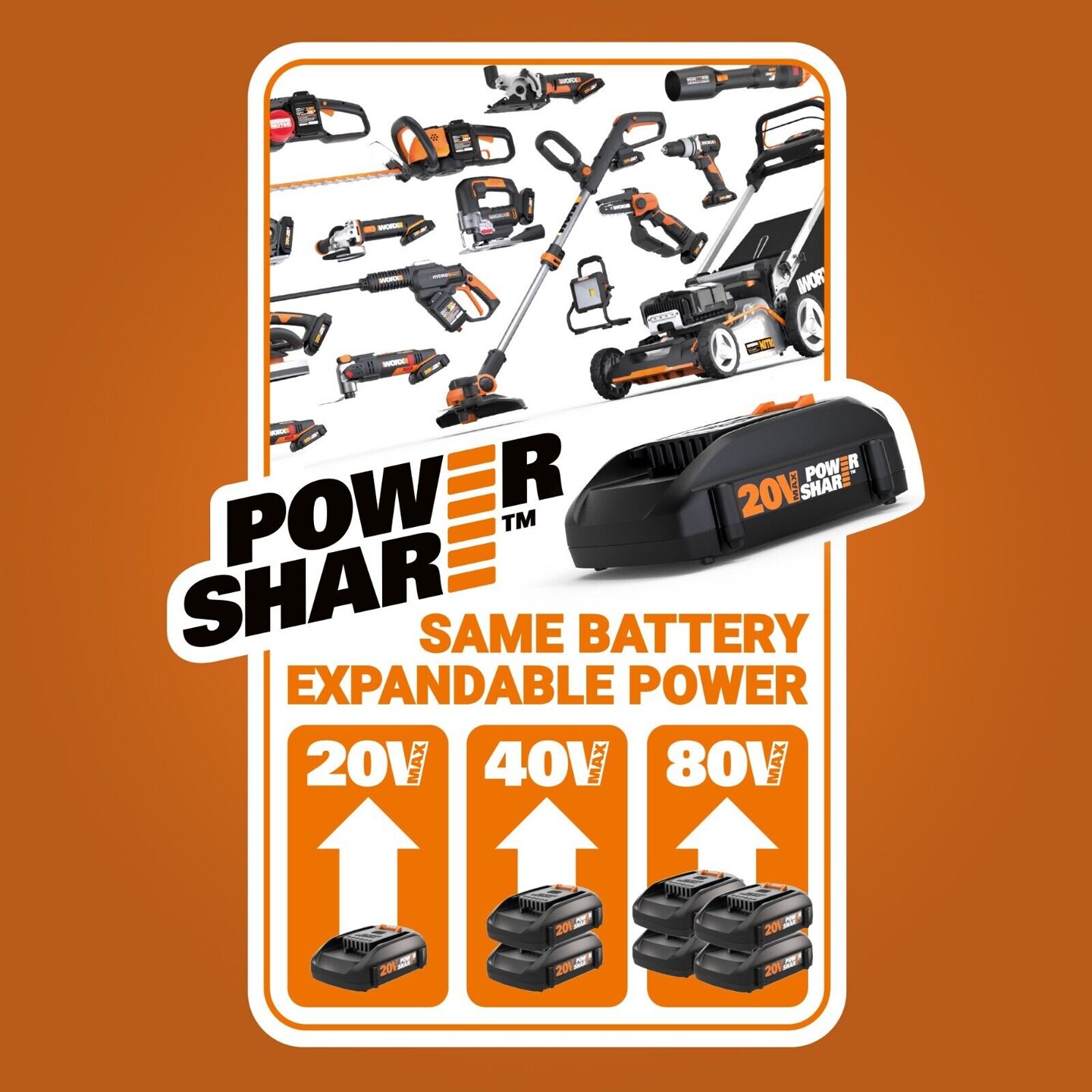 Worx WX820L.9 20V Power Share Sandeck 5-in-1 Cordless Multi-Sander (Tool Only)