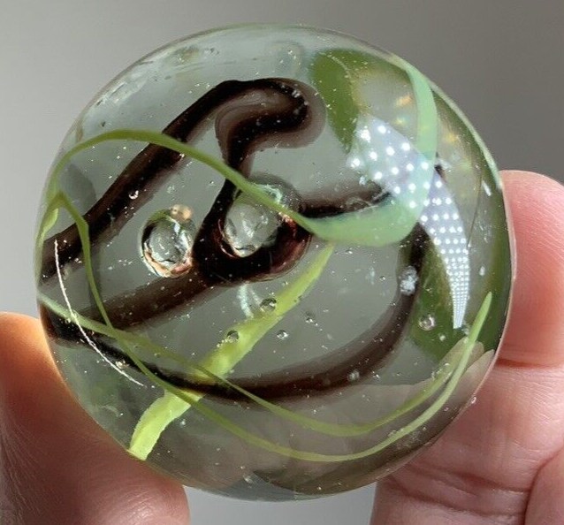 Toe Breaker 50mm (2")COMMANDO Green/Brown Wire Pull Marbles glass