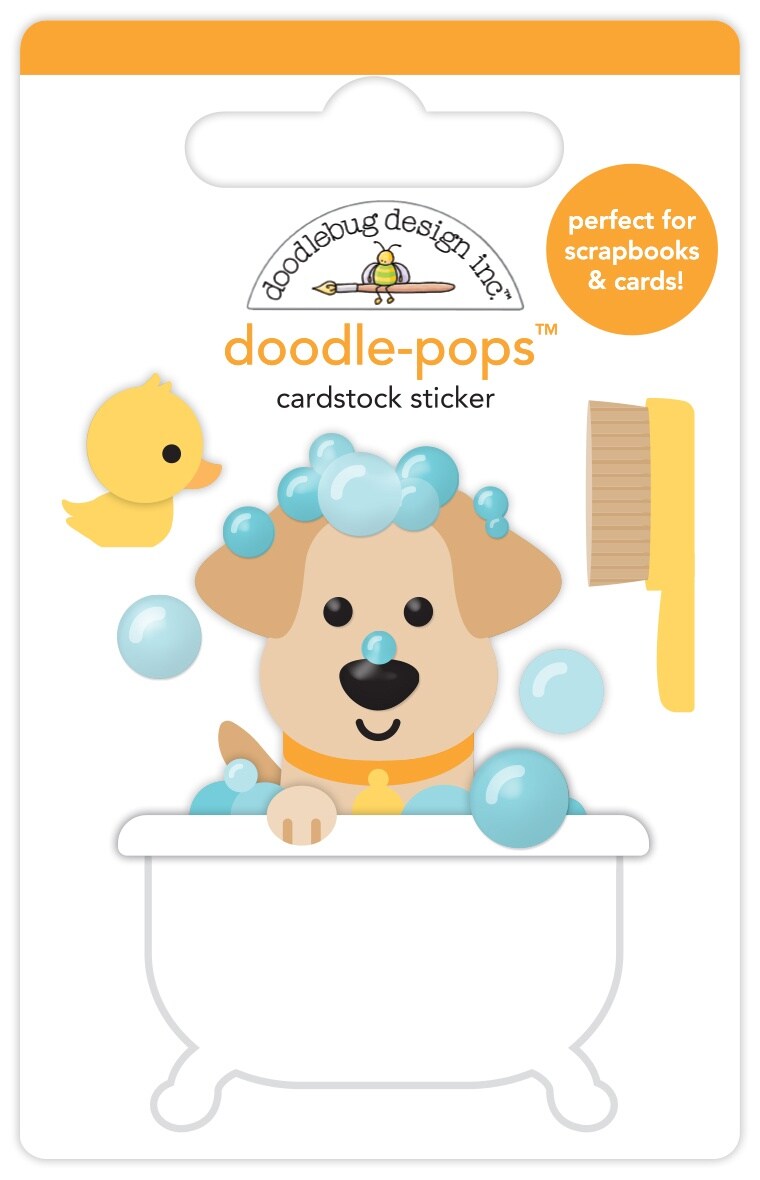 Doodlebug Doodle-Pops 3D Stickers-Rub-a-dub
