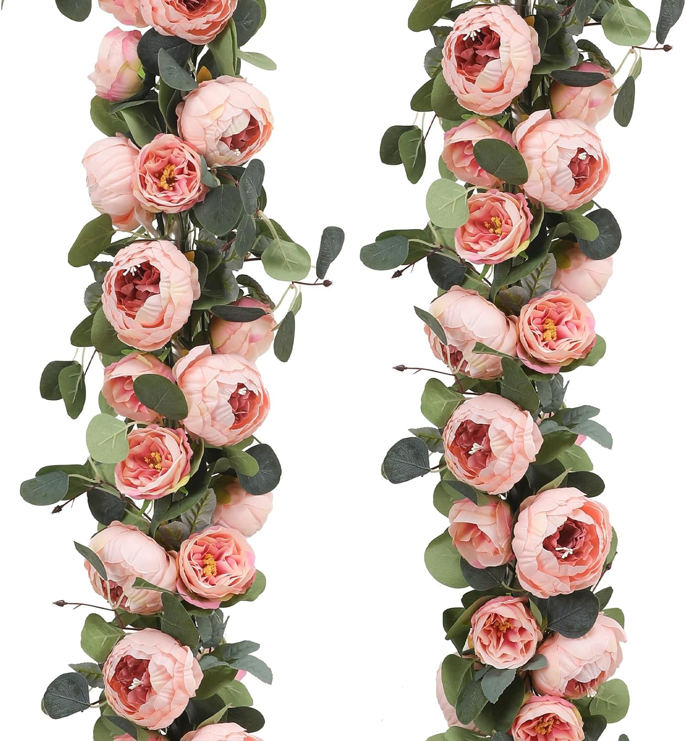 Eucalyptus &#x26; Peony Bloom: 2-Pack Artificial Flower Garlands