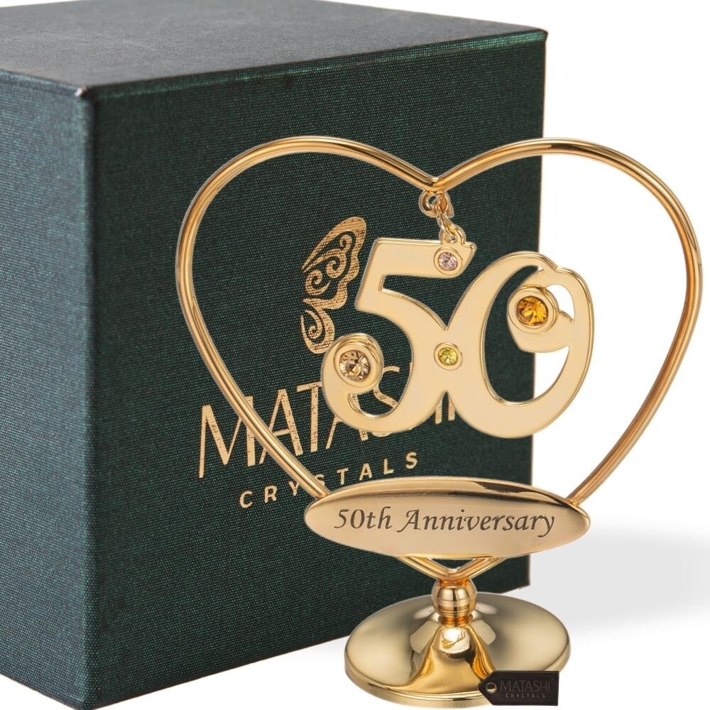 Matashi 24K Gold Plated Beautiful 50th 