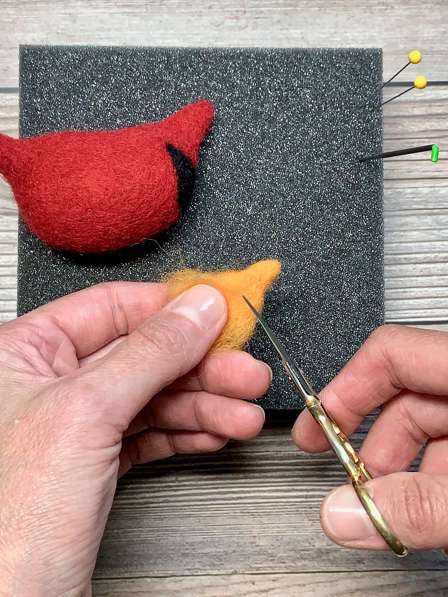 Cardinal Bird Needle Felting Kit, Beginner DIY Felting Kit product 7