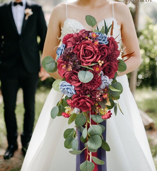 9.8in Wedding Bouquets: Lifelike Roses for Unforgettable Ceremonies & Anniversaries