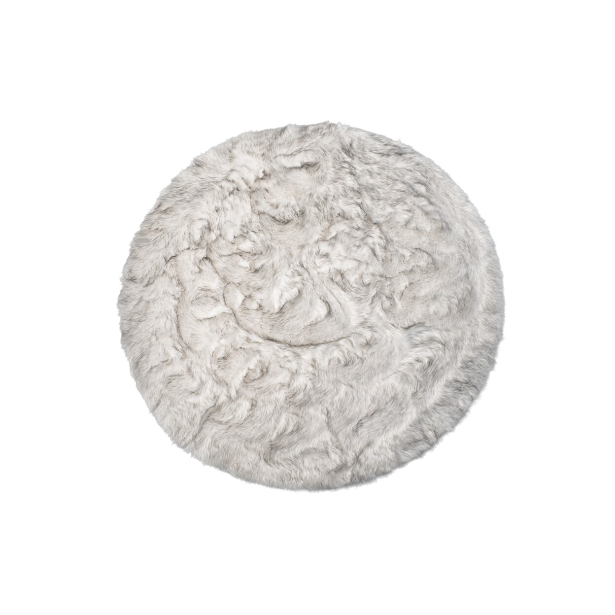 Luxe Arlington 6 Faux Sheepskin Circular Rug Plush Soft White