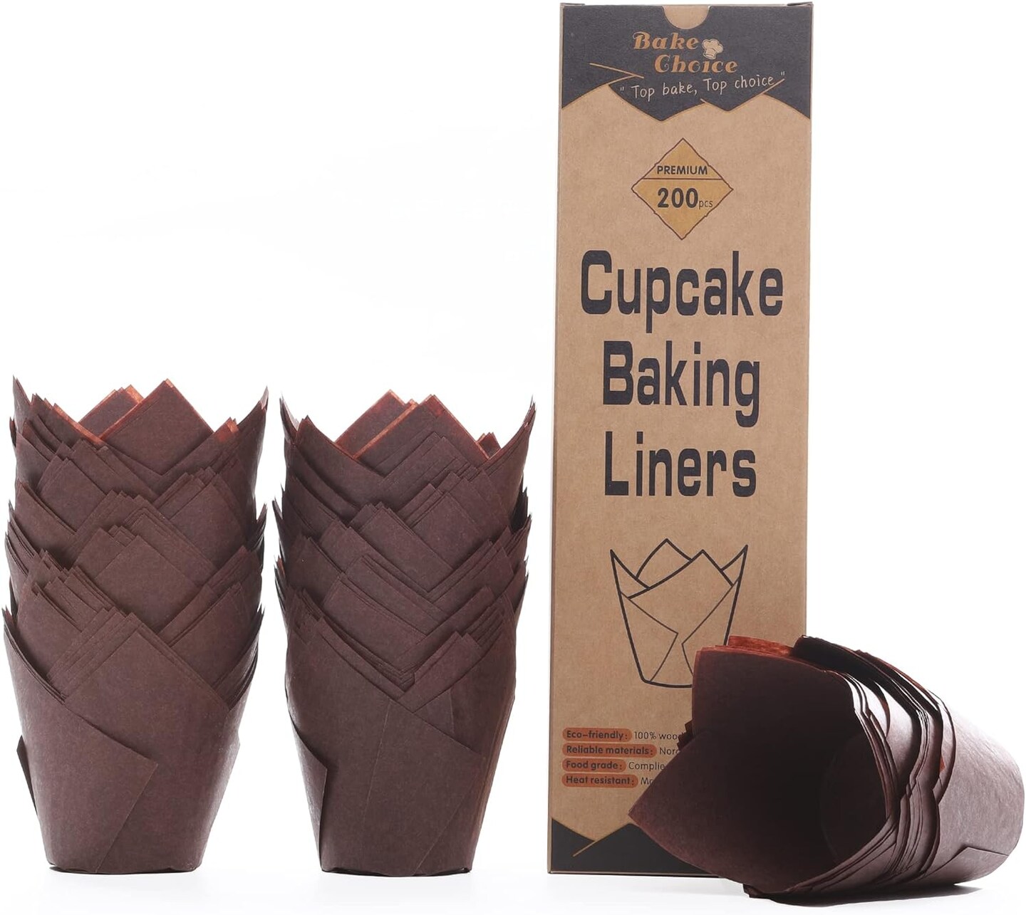 Bake Choice Nordic Paper Tulip Cupcake Liners 200 pcs
