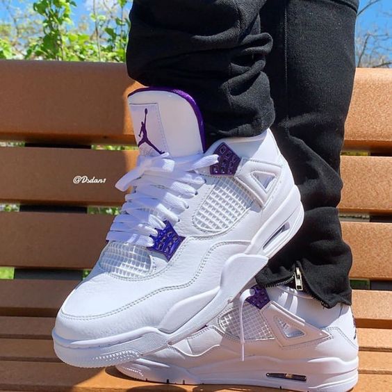 Jordan top 4 Metallic purple