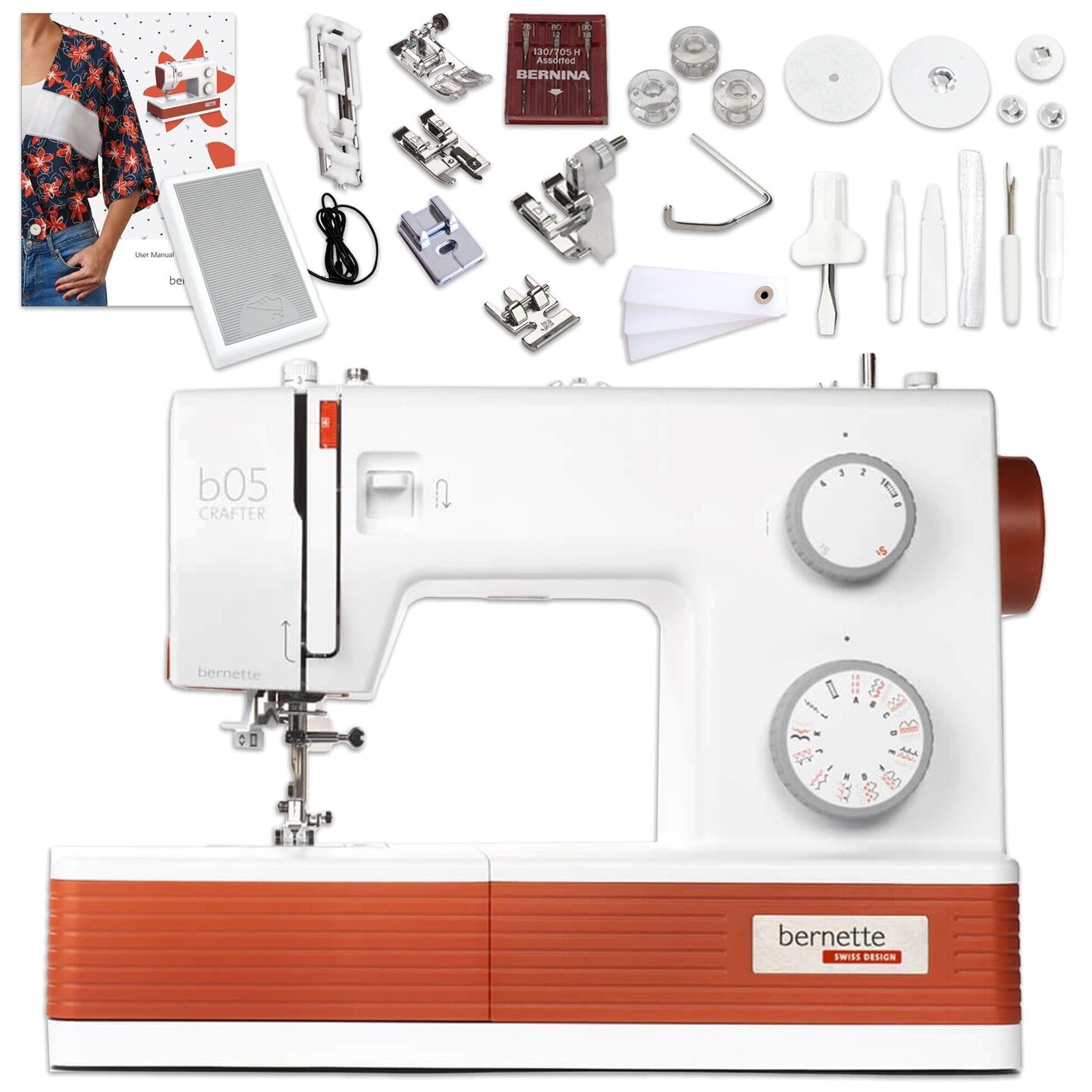 Bernette B05 Crafter Sewing Machine Deluxe Bundle by The Fashion Class
