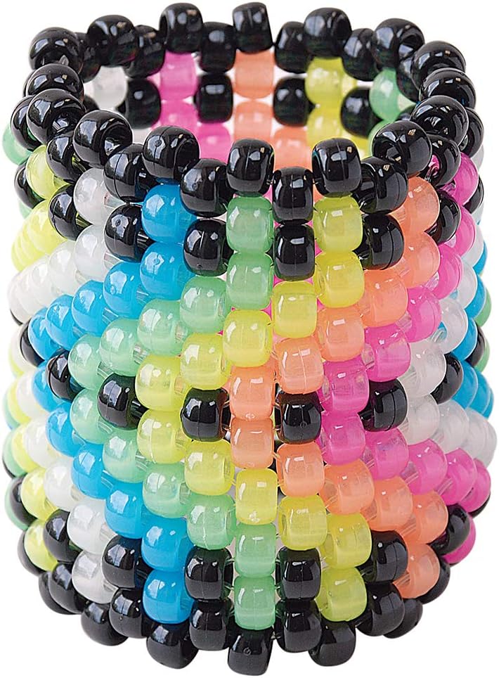 Ultra Kandi Rave Bead Glow Bucket, Dark Multicolor