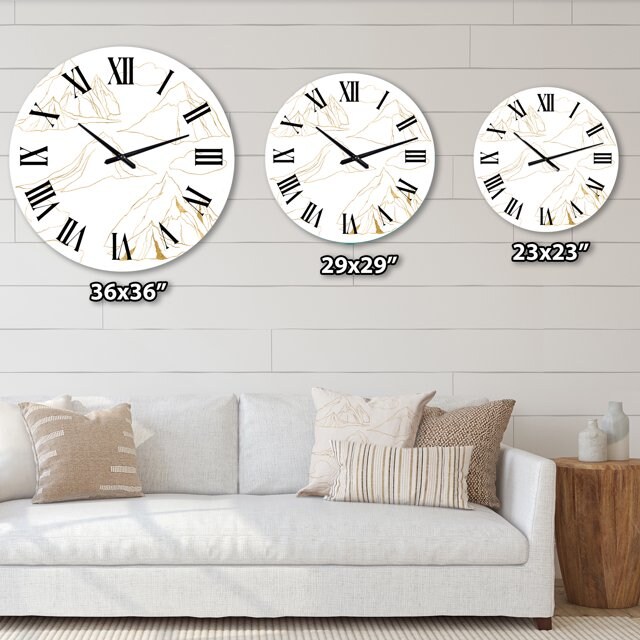 Designart 1 in Quartz Modern/Contemporary Wall Clock(Size 29&#x22; x 29&#x22;)