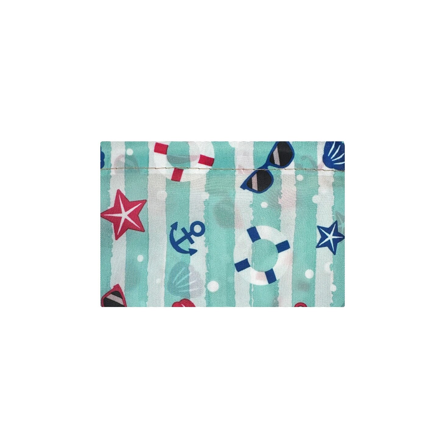 Wrapables Large Foldable Tote Nylon Reusable Grocery Bags, Ocean Fun