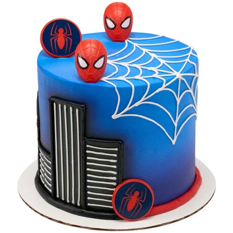 Marvel&#x27;s Spider-Man Spider and Mask Cupcake Rings - set of 12