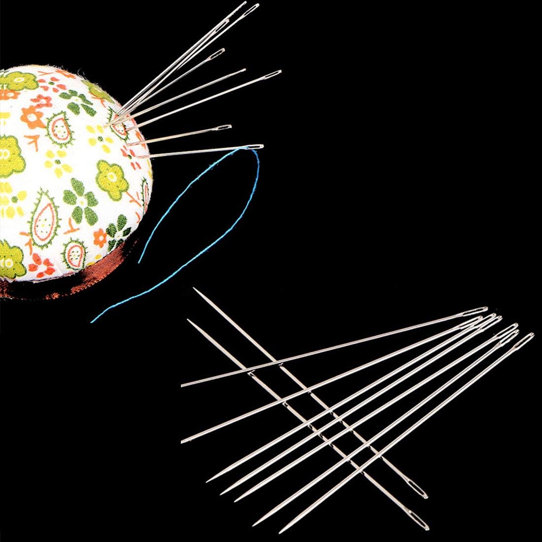 20 Pack Long Sewing Needles, Embroidery Needles Large Eye Stitching Needles, 6.8 inch/17.5 cm Long Needle, Upholstery Needles for Quilting Darning Bead Loom Beading Doll Making Sewing Art Crafts