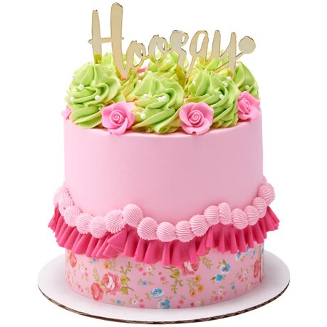 Pink 1&#x22; Rose Sugar Soft Edible Decorations 48 Count