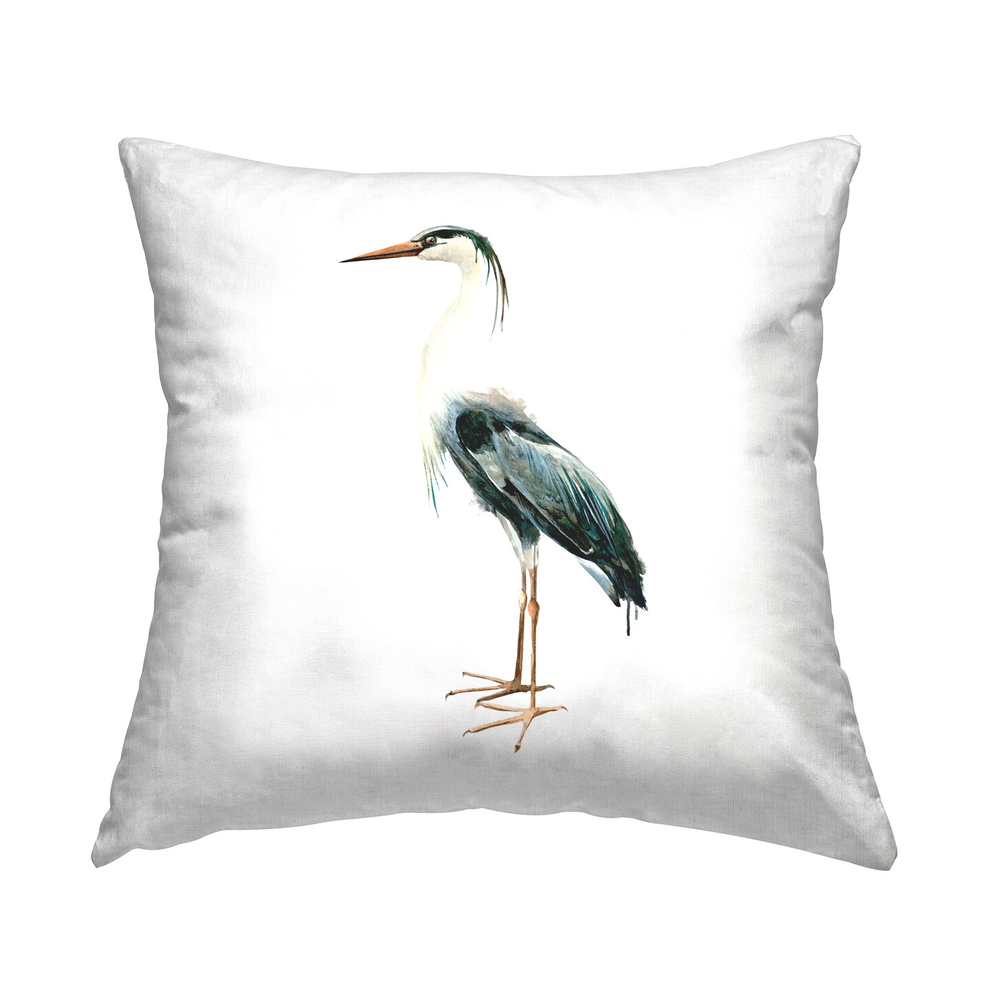 Stupell Industries Heron Bird Minimal Wildlife Decorative Printed Throw Pillow