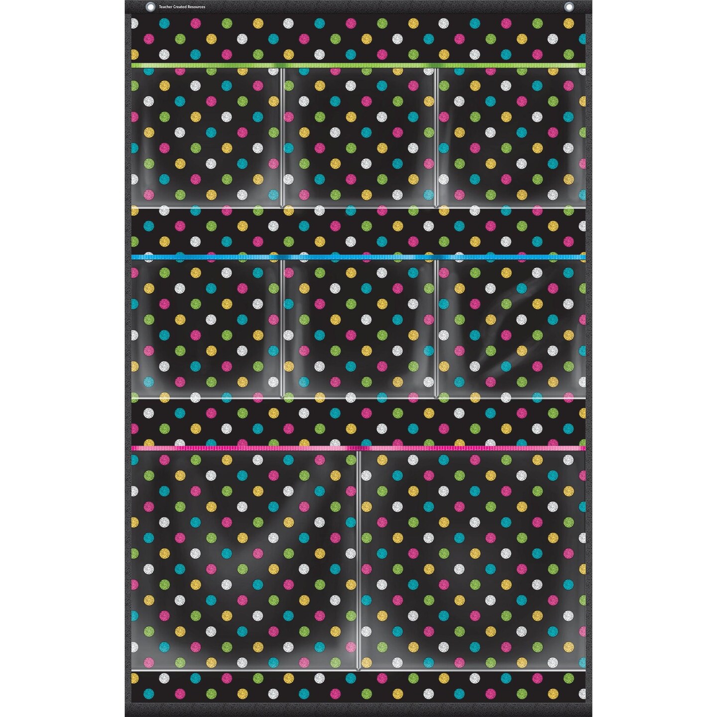 Chalkboard Brights 8 Pocket Small Storage Pocket Chart (15&#x22; x 23&#x22;)