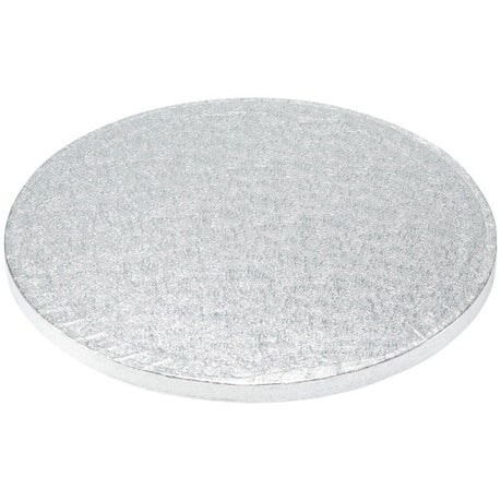 10&#x22; Round Silver Foil Cake Board Drum