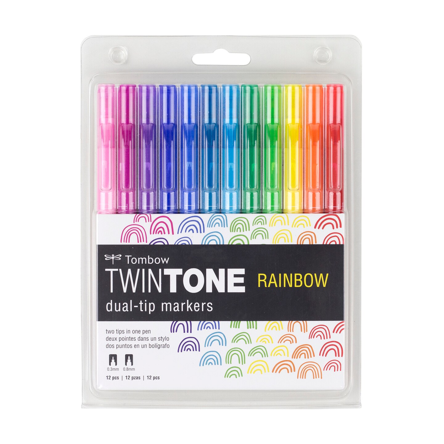 Tombow twintone marker set 12 colors rainbow michaels