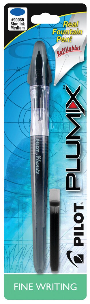 Pilot Plumix Refillable Fountain Pen, Assorted Barrel Colors