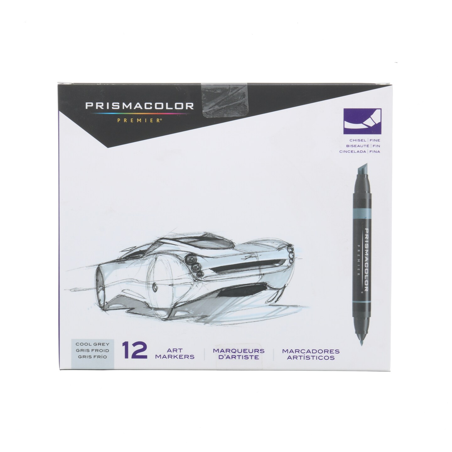 Prismacolor Premier Dual-Ended Art Marker Set - Cool Grays, Set of 12