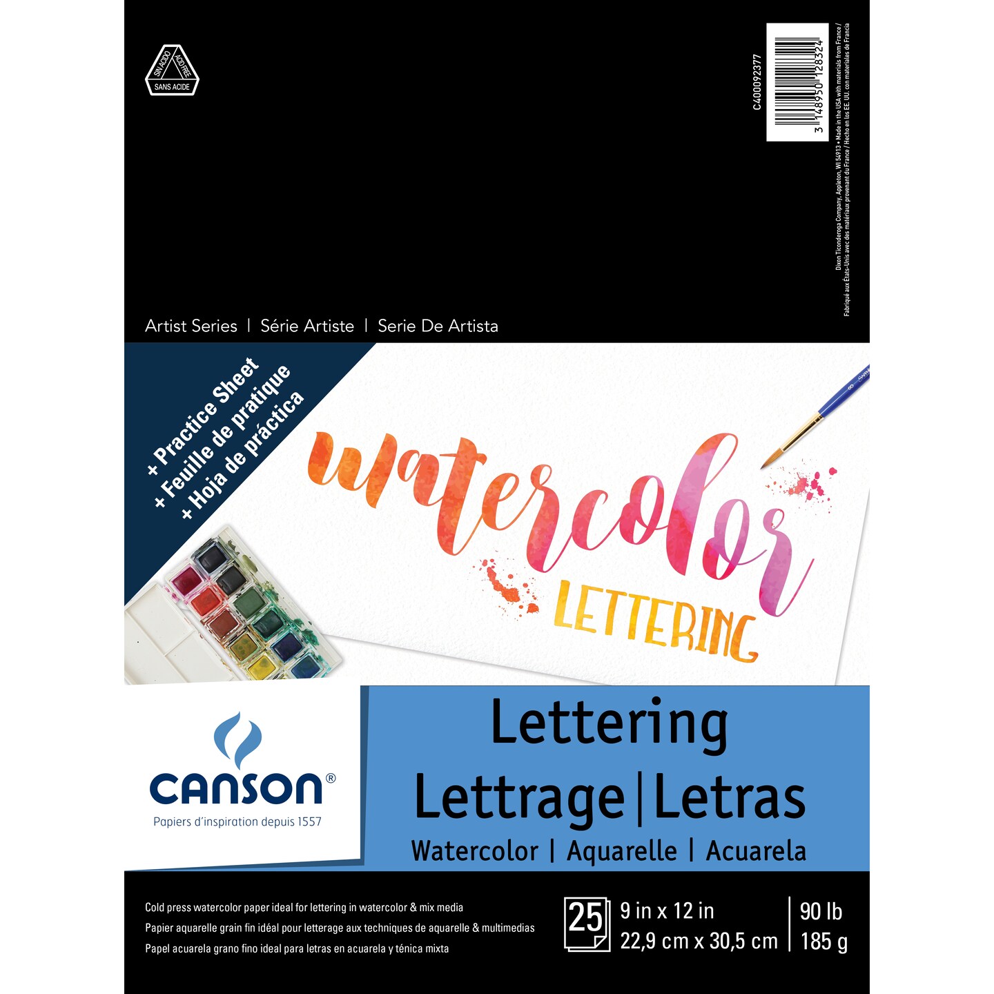 Canson Watercolor Lettering Pad, 9
