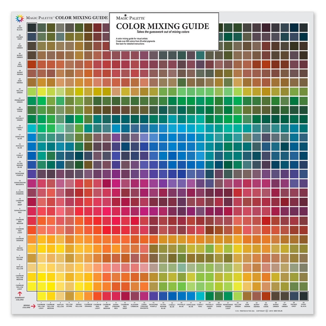 Magic Palette Studio Color Mixing Guide | Michaels