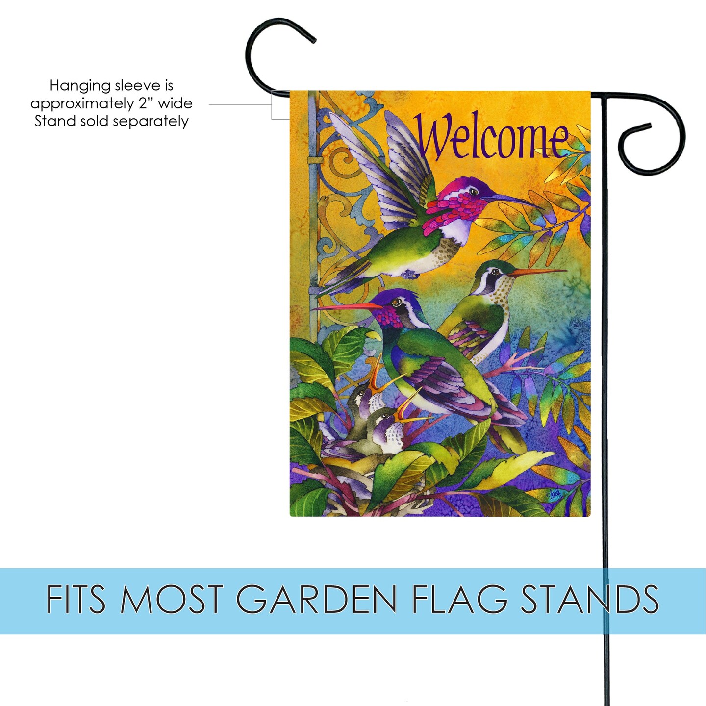 Hummingbird Home Decorative Hummingbird Flag