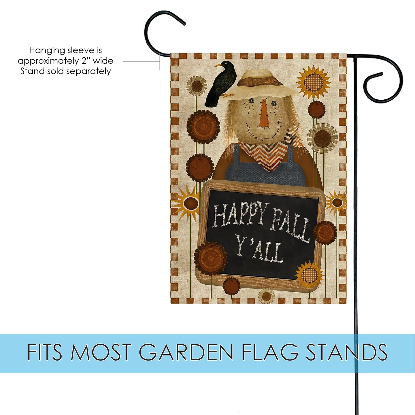 Happy Fall Y&#x27;all Decorative Fall Flag