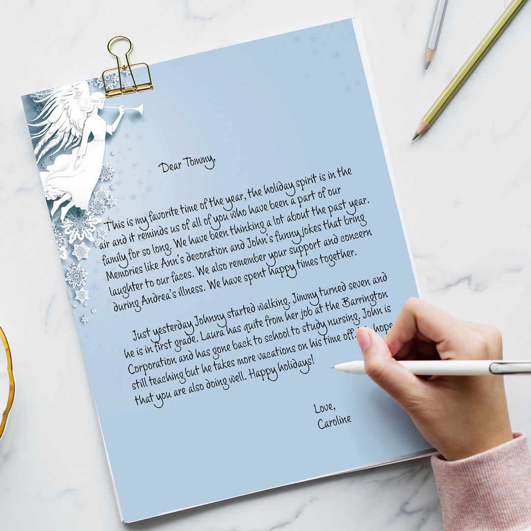 Great Papers! Winter Snow Angel Holiday Letterhead, Invitations and Announcements, Printer Friendly, 8.5"x11", 50 Pack
