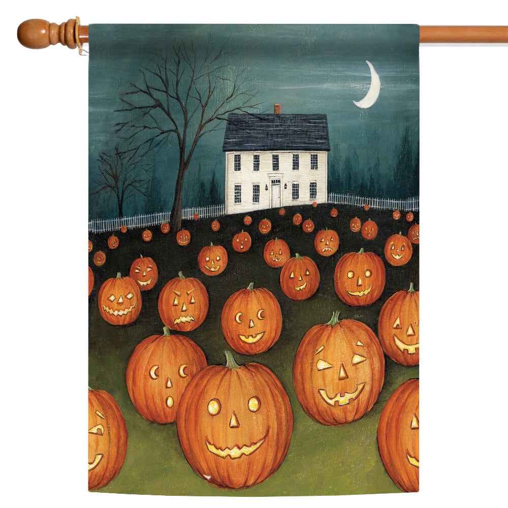 Pumpkin Hollow House Decorative Halloween Flag